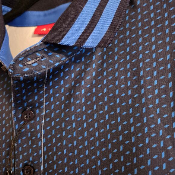 Redvanly Pascal Polo in Midnight Blue, NWT sz Small Stretch Performance Golf - Picture 7 of 10